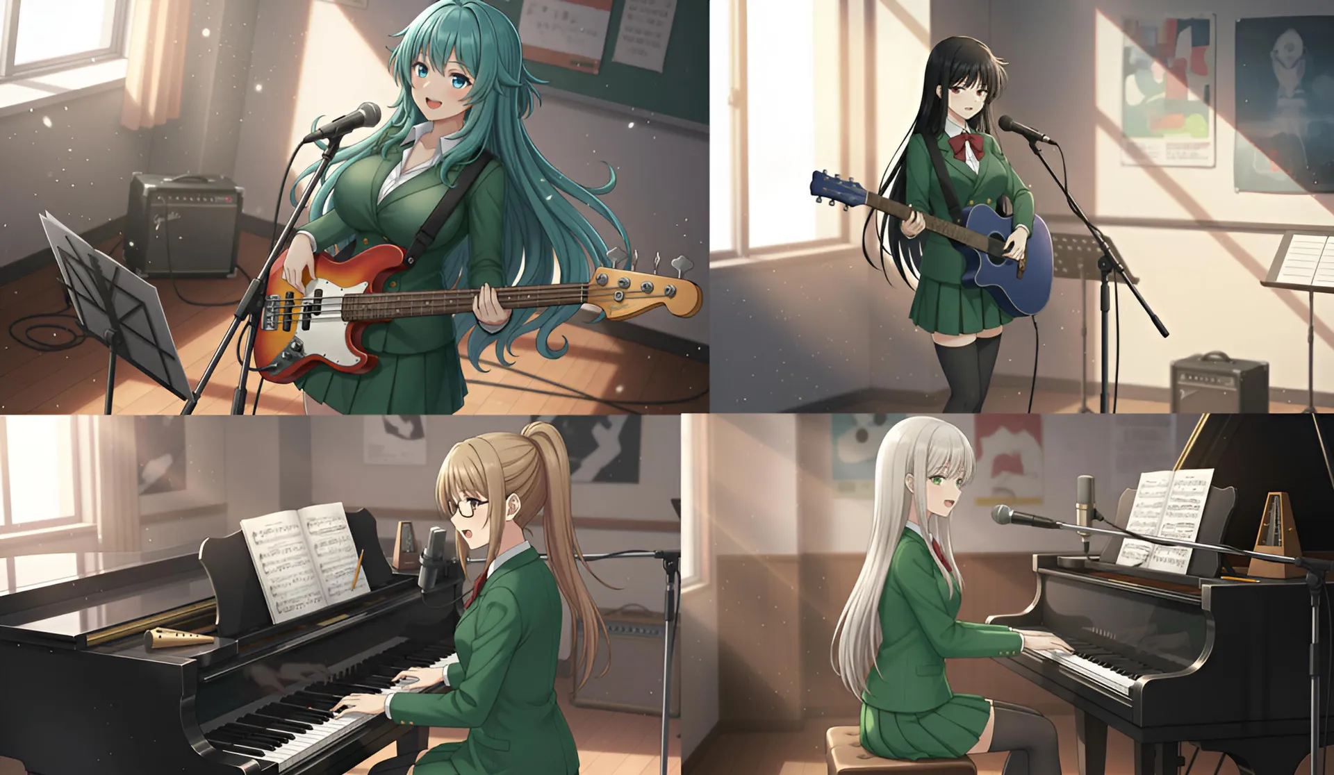 ミニオーディションのように、歌声を披露する部員たちの場面