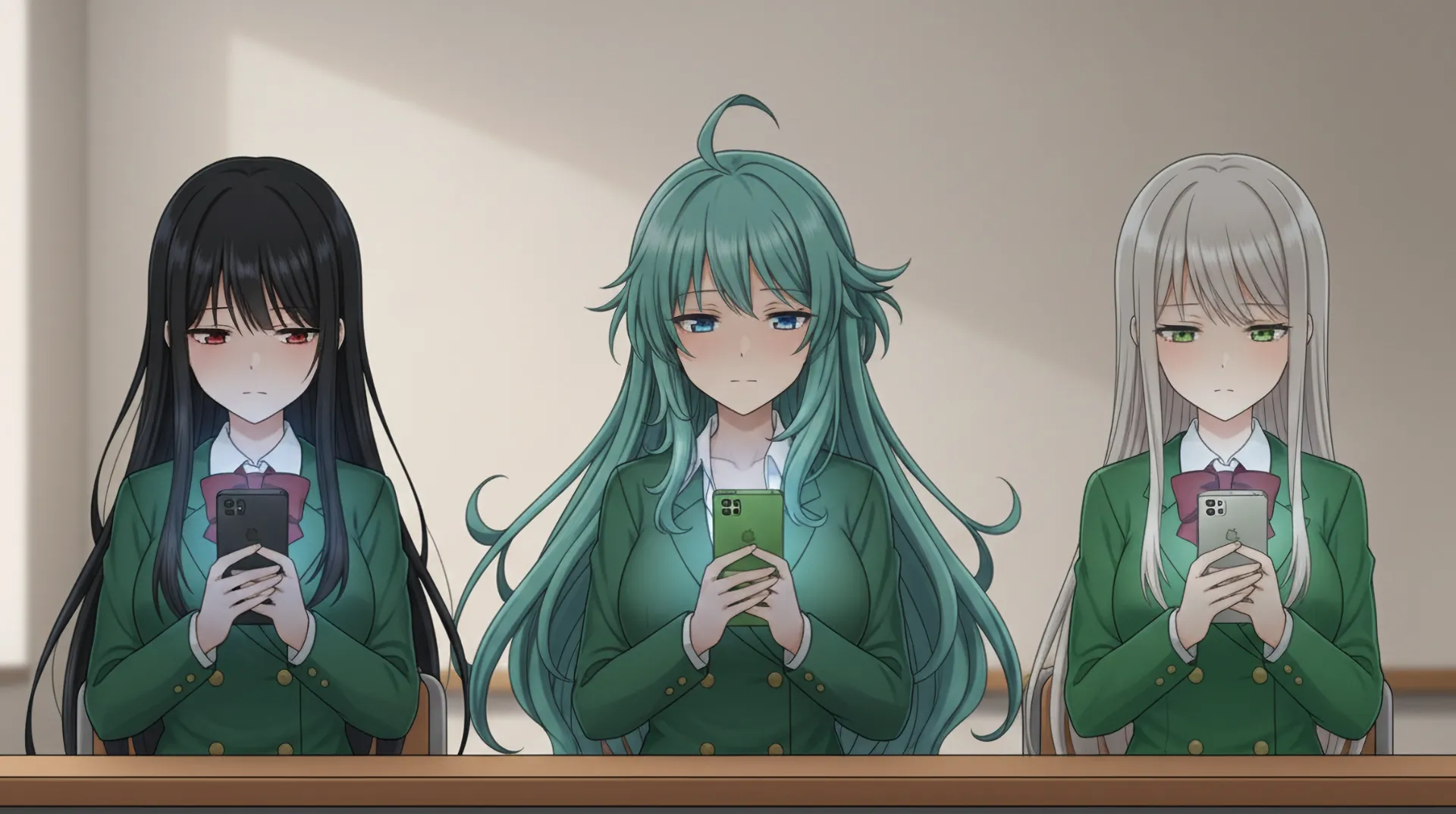 ネットゲームに夢中になり、現実の会話が無い三人