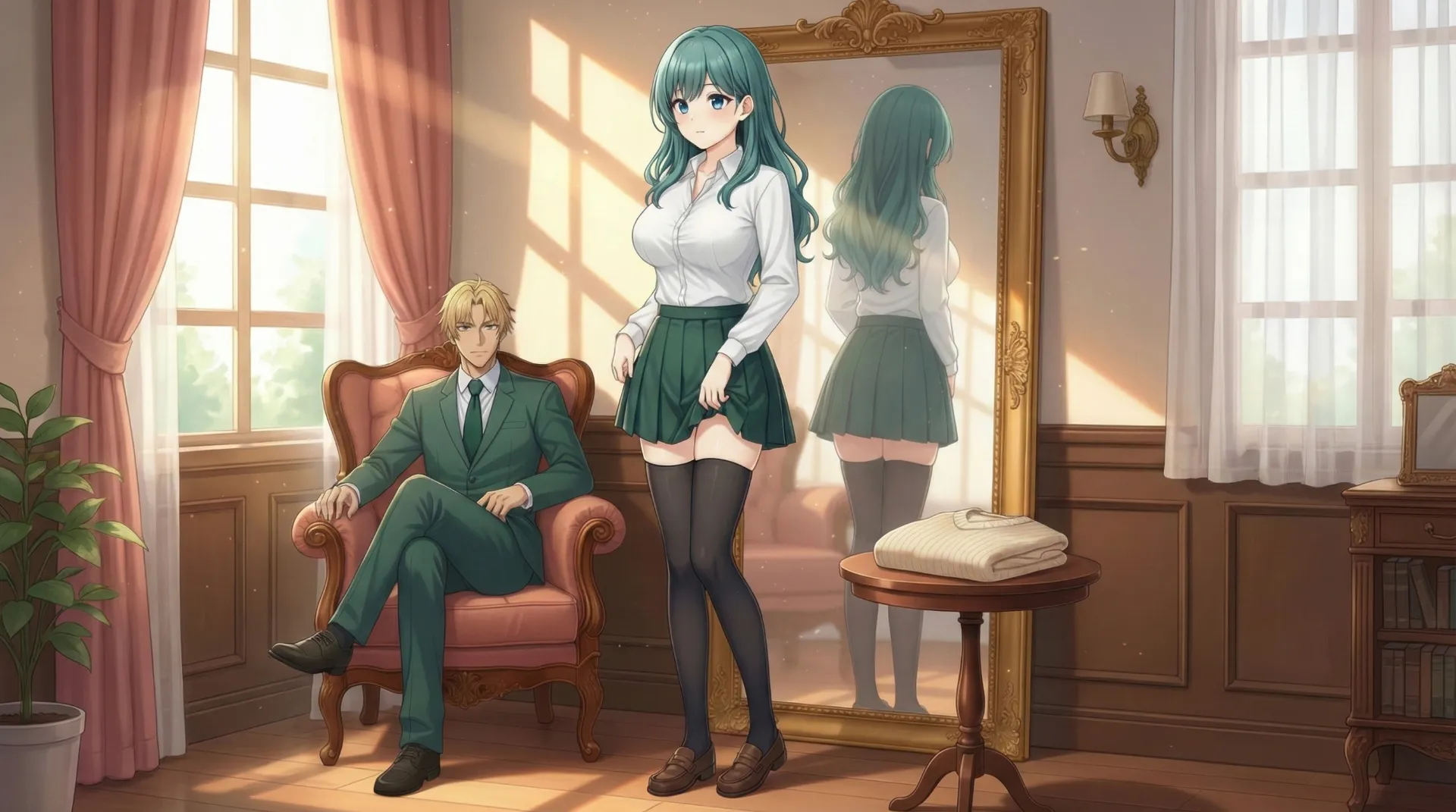 制服に着替えたソニアが、不満を述べる場面